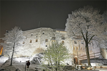 Burg Golling Winter Foto